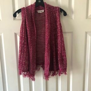 Cloud Chaser sleeveless open front cardigan